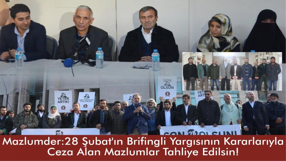 Mazlumder Ankara Firas İsmail Kassap'ın Irak'a idesinin durdurulmasını istedi / 28 ŞUBAT MAHPUSLARI DERHAL SERBEST BIRAKILSIN!