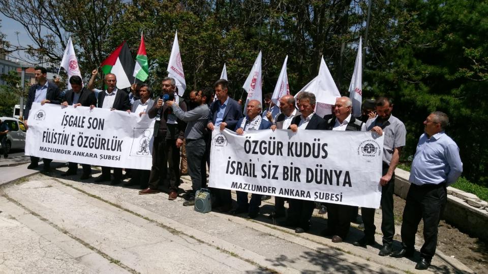 Mazlumder:Apartheid rejimi İsrail, Kudüs’ü Yahudileştirmeye ve Filistindeki işgaline son versin / MAZLUMDER'den NEKBE EYLEMİ: İŞGALE SON FİLİSTİNE ÖZGÜRLÜK