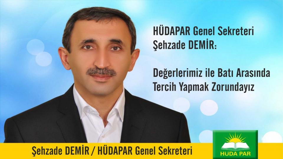 Hüda Par'dan Kudüs Günü sempozyumu / HÜDAPAR Genel Sekreteri Şehzade Demir: Değerlerimiz ile Batı Arasında Tercih Yapmak Zorundayız