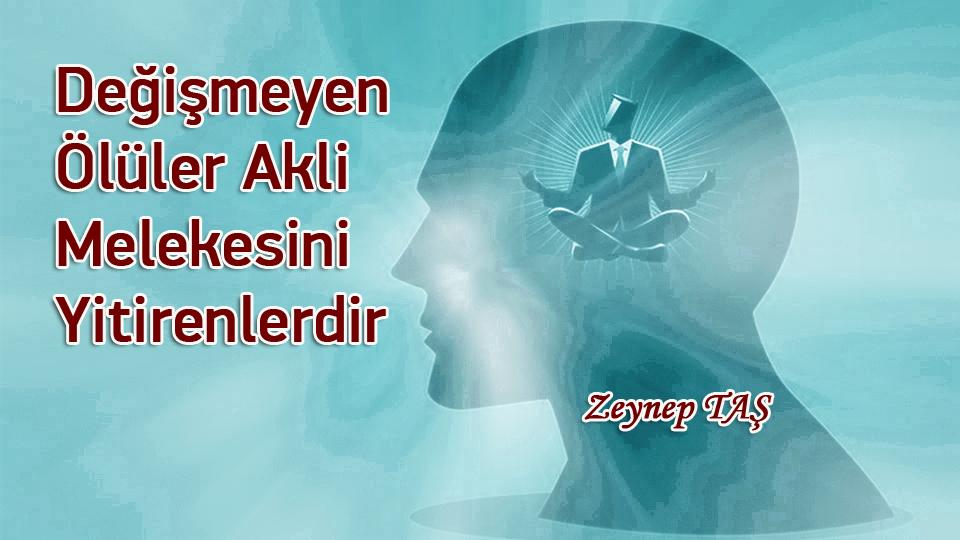 Söz'ün Hakimiyeti-Zeynep Taş / Değişmeyen Ölüler Akli Melekesini Yitirenlerdir / Zeynep Taş