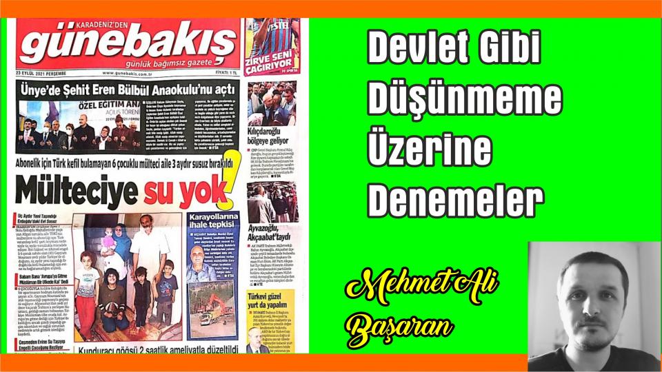 MEHMET ALİ BAŞARAN / İsrail mi Ben mi? / Devlet Gibi Düşünmeme Üzerine Denemeler-Mehmet Ali Başaran