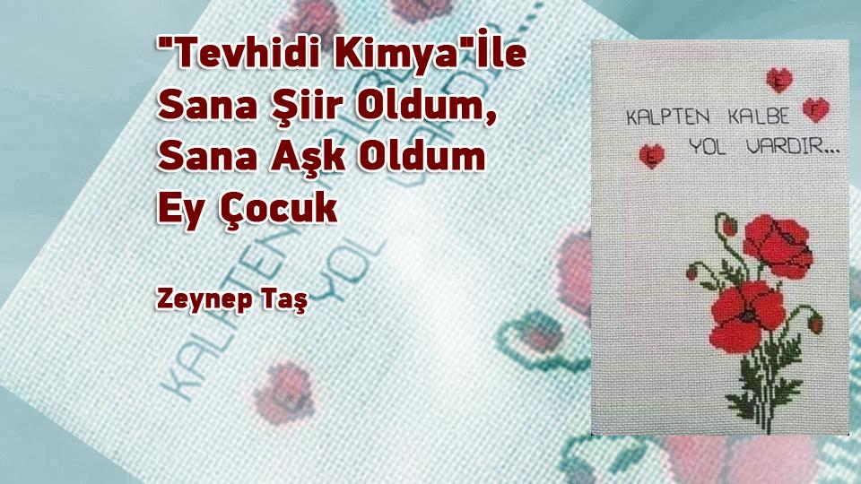 Söz'ün Hakimiyeti-Zeynep Taş / "Tevhidi Kimya" İle Sana Şiir Oldum, Sana Aşk Oldum Ey Çocuk  / Zeynep Taş