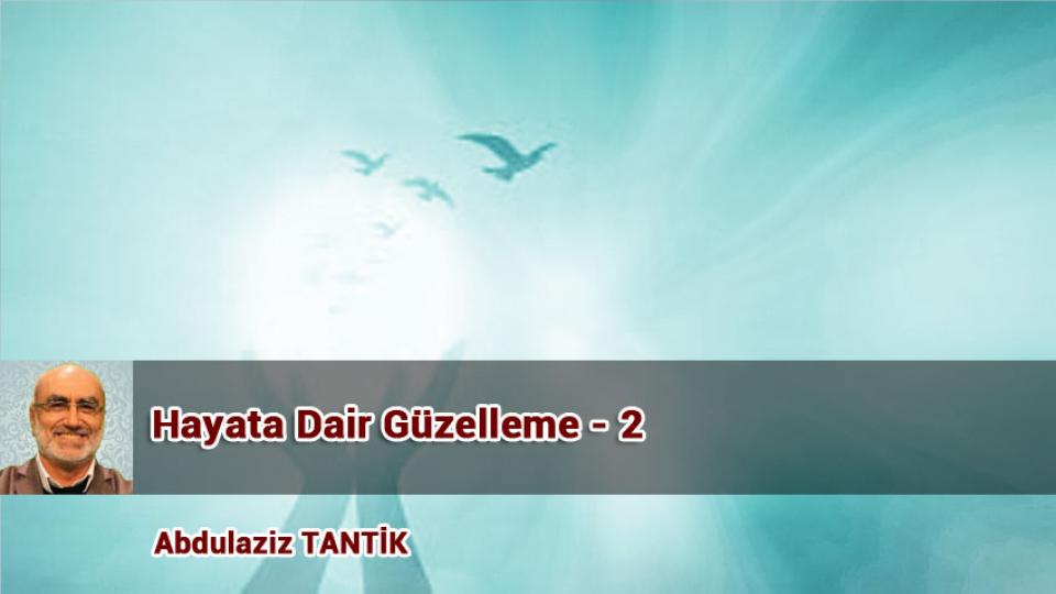 Hüzün Üzerine Güzelleme - 20/Abdulaziz TANTİK / Hayata Dair Güzelleme-2/Abdulaziz Tantik