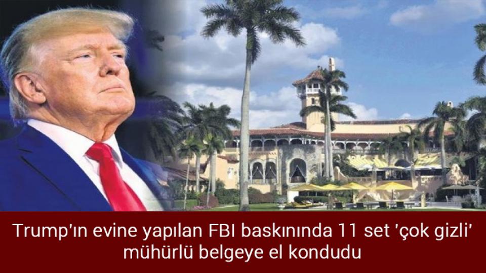 Siyonist işgalcileri taşıyan otobüse silahlı eylem: 2'si ağır 7 yaralı / Trump'ın evine yapılan FBI baskınında 11 set 'çok gizli' mühürlü belgeye el kondu