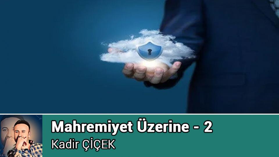 KADİR ÇİÇEK / KİTLESEL KÖTÜLÜK VE KÖRLEŞME HÂLİ  / Mahremiyet Üzerine - 2 / Kadir ÇİÇEK