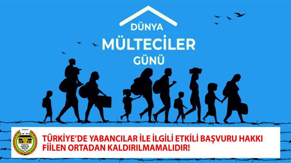 Türkiye Barolar Birliği'nden Mülteciler için Çağrı