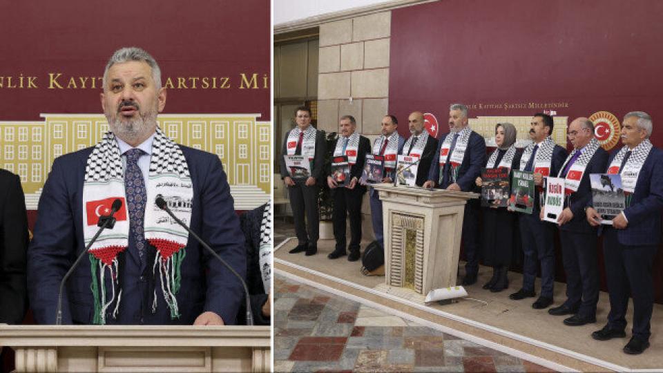 Başkent Ankara'da İsrail'in Mescid-i Aksa saldırısı  protesto edildi / AK Parti'li vekiller İsrail güçlerinin Mescid-i Aksa'ya baskınını kınadı