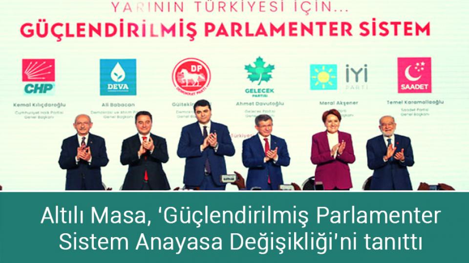 Çavuşoğlu: Mısır ile büyükelçi ataması yapabiliriz / Altılı Masa, ‘Güçlendirilmiş Parlamenter Sistem Anayasa Değişikliği’ni tanıttı