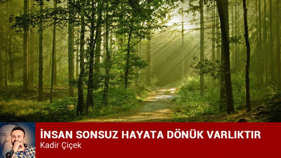 KADİR ÇİÇEK / Kavramı Taş Diye Atanlar / İNSAN SONSUZ HAYATA DÖNÜK VARLIKTIR / Kadir Çiçek