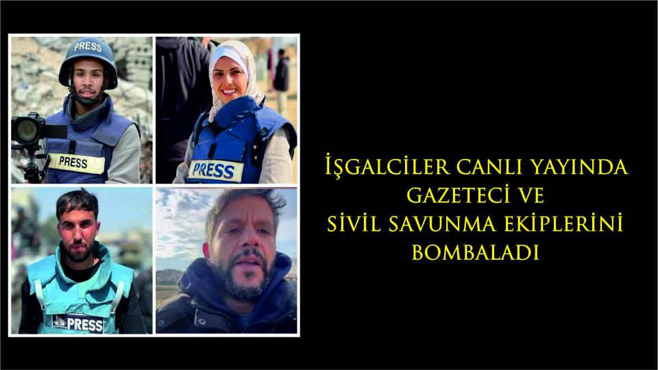 Her Taraf - Türkiyenin habercisi / İşgalciler canlı yayında gazeteci ve sivil savunma ekiplerini  bombaladı